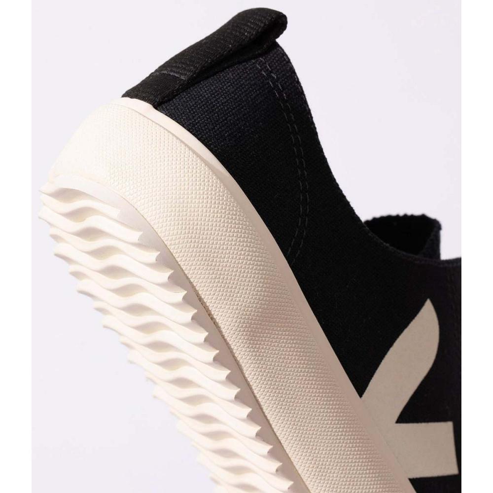 Veja NOVA CANVAS Men's Shoes Black/White | NZ 246QMA